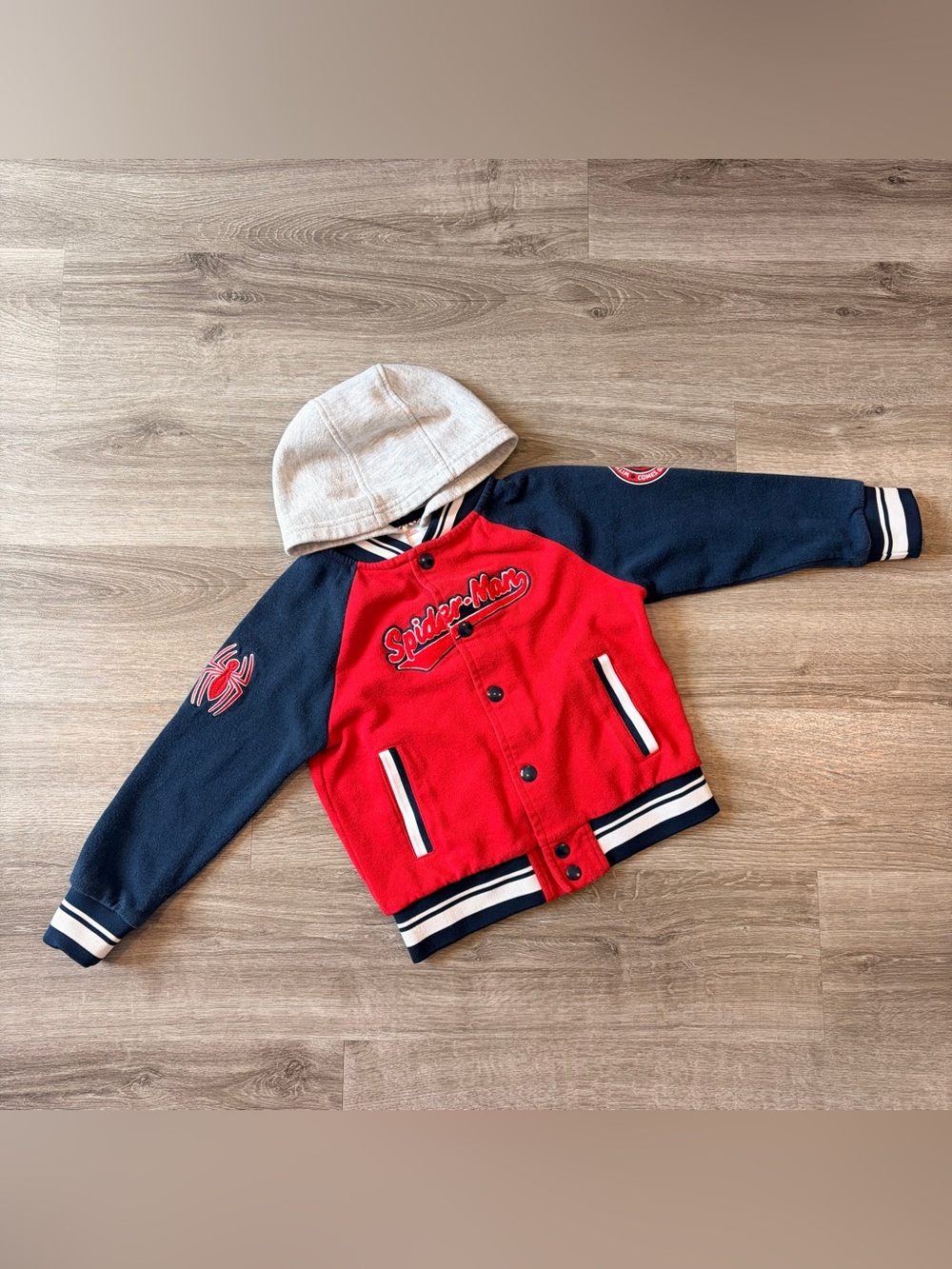 Marvel Spiderman boys jacket with hood